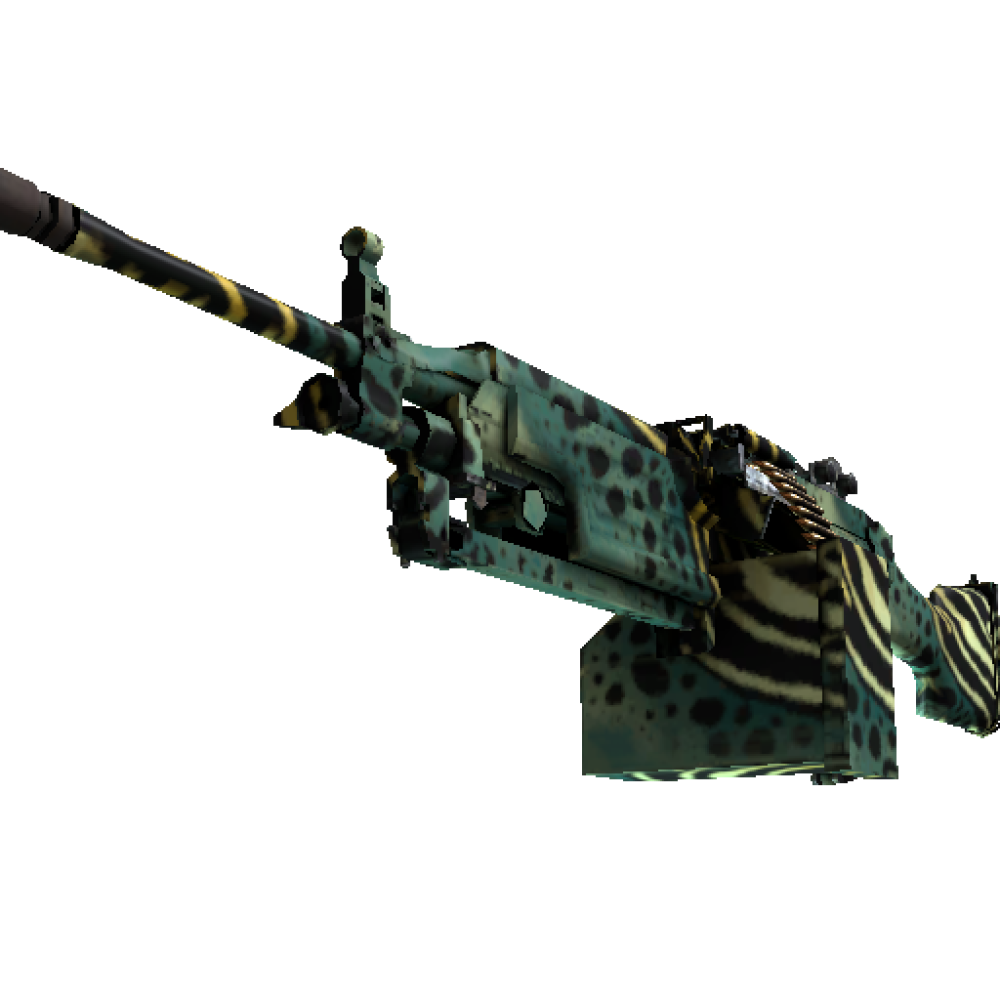 StatTrak™ M249 | Emerald Poison Dart (Minimal Wear)