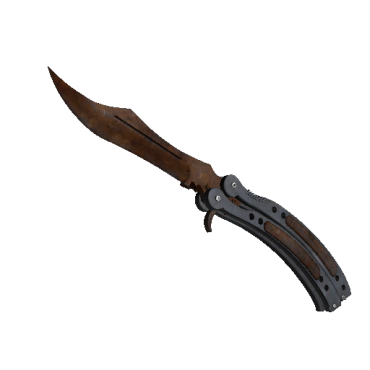 StatTrak™ Butterfly Knife | Rust Coat (Battle Scarred)